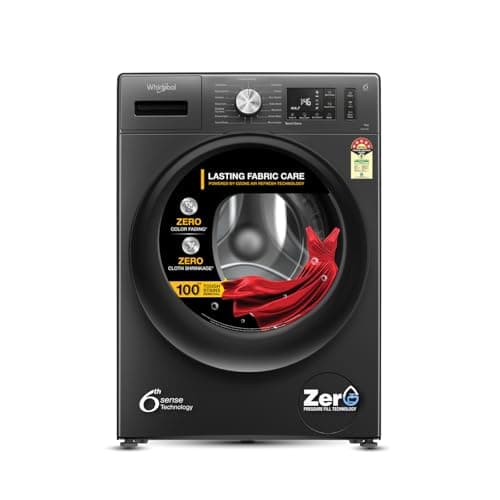 Whirlpool 9 Kg Ozone Technology Inverter Front Load Washing Machine with In-Built Heater (XO9012BYM52E, Midnight Grey, 100+ Tough Stains, 1200 RPM, 20...
