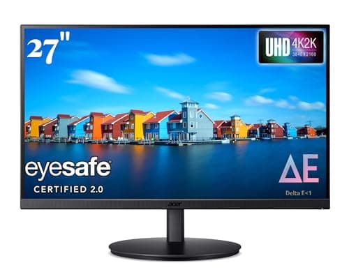 Acer CB272K 27 Inch UHD 4K 3840 X 2160 Pixels IPS Backlit LED LCD Monitor I HDR 10, Delta E<1, 350 Nits, 99% sRGB I Height Adjustable, Tilt & Pivot I ...