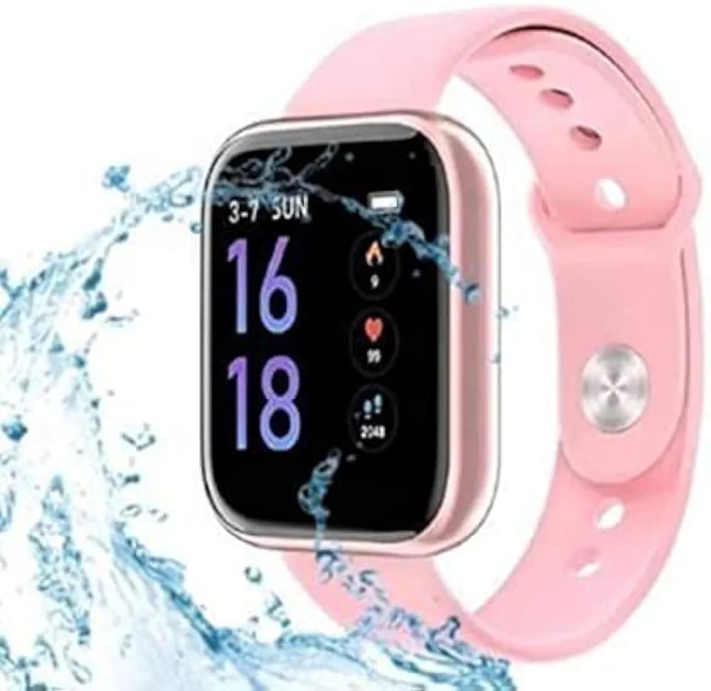 Mi New Series 7 D40 Bluetooth Wireless Smart Watch, Fitness Band for Boys, Girls, Men, Women & Kids | Sports Watch for All Smart Phones I Heart Rate and BP Monitor (Pink)