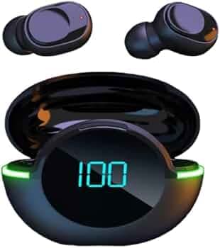 VEHOP Bassbuds Bluetooth V5.3 Wireless Earphones, 13mm Drivers, Stereo Sound & Stereo Calls, 28Hrs Playtime, Fast Charging, Touch Control TWS Earbuds,...