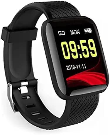 RIZZER ID116 Plus Bluetooth Smart Fitness Band Watch with Heart Rate Activity Tracker Waterproof Body, Step and Calorie Counter OLED Touchscreen for Men/Women