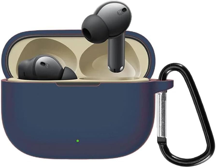 Mavro Case Cover Compatible with Realme Buds T300 TWS (Earbuds Not Included) (Navy Blue)
