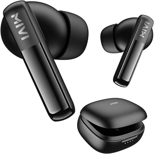 Mivi DuoPods Echo Earbuds [New Launch], 60 Hours Playtime, AI-ENC for HD Calls, 13mm Drivers, IPX 4.0, BT v5.3, Made in India True Wireless Bluetooth ...