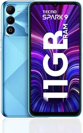 Tecno Spark 9 (Sky Mirror, 6GB RAM, 128GB Storage)| Upto 11GB Expandable RAM | 90Hz Refresh Rate | 6.6" HD+Display | 13MP Dual Camera | 5000mAh Battery | Helio G37 Gaming Processor
