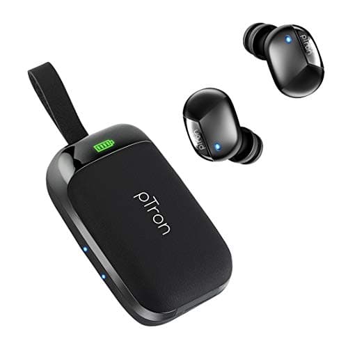 pTron Bassbuds Urban in-Ear TWS Earbuds w/Dual HD Mic, Pristine Sound, Mini Size Buds, Bluetooth 5.0 Wireless Headphones, Touch Control, IPX4 Water Re...