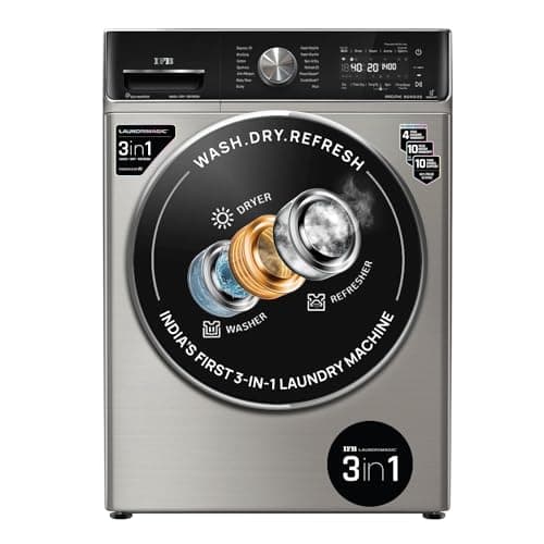 IFB Laundrimagic 3-in-1 8.5 Kg/6.5 Kg/2.5 Kg Inverter Washer Dryer Refresh (EXECUTIVE ZXV, Silver)