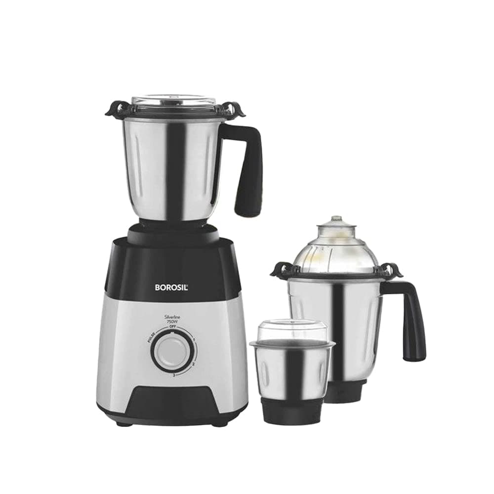 Borosil 750W Mixer Grinder, Grey