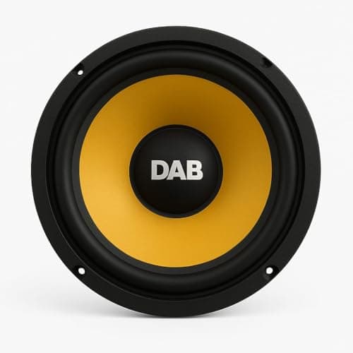 DAB Audio B Series Multimedia Speaker Woofer, 4/8 Ohm, Black and Yellow