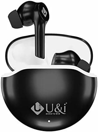 U & I Done Series 30 Hours Battery Backup True Wireless Stereo and Mic Black (in Ear,True Wireless)