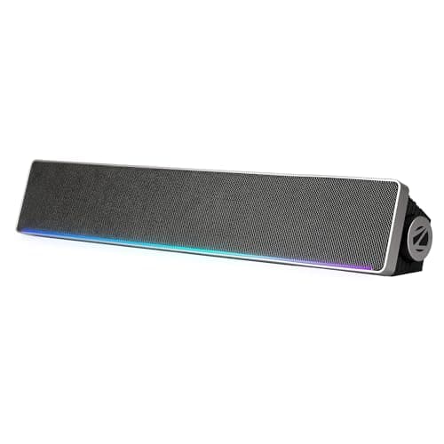 ZEBRONICS VITA 102, Wireless Bluetooth Soundbar, 16 Watts, Upto 16 Hours Playback, Powerful Dual Drivers, Dual Passive Radiators, Call Function, RGB L...