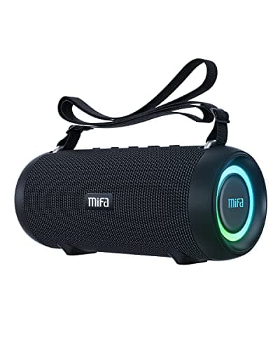 MIFA Bluetooth Speaker, A90 Portable Soundbox 60W, Wireless Speakers RGB Lights, IPX7 Waterproof Party Speaker with Box, HD Bass Sound, 30H Playtime, TF Card, USB Flash Drive, Aux-in, Type-C Charging