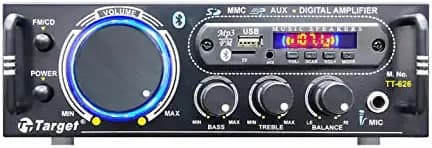 TARGET TT - 626 HIGH POWER STEREO AMPLIFIER RMS 30 WATTS With USB,AUX,MIC,BLUTHOOTH,AV,2RC-BUILT IN BLUTHOOTH WITH 4440 DOUBLE IC CIRCUIT POWER AV AMPLIFIER PERFECT FOR HOME AND OUTDOOR
