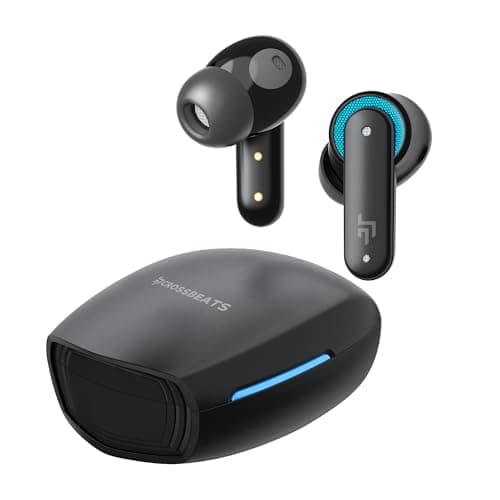 CrossBeats Fury Max Gaming TWS in-Ear Buds |100hr Playtime Bluetooth Earphones | RGB Lights | BT v5.4 | 30ms Low Latency | 360 Spatial Audio | 3D Soun...