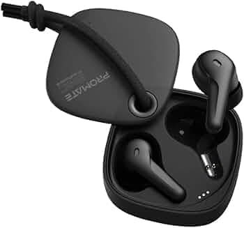 Promate Bluetooth Earbuds, Ergonomic-Fit True Wireless ENC Headphone with 4 Built-in Noise Cancelling Mics, 22h Playtime, 300mAh Charging Case and Sma...
