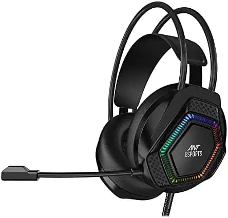 (Renewed) Ant Esports H560 RGB LED Gaming Headset for PC /PS5/ PS4 / Xbox One/Nintendo Switch, Mac, Over-Ear Headphones with Mic