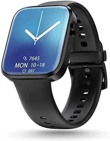 Newly Launched Pebble Cosmos Prime Bluetooth Calling Smart Watch, Largest 1.91" Bezel-Less Edge-to-Edge Display, 600 Nits Brightness, Sleek Metallic Body, Wireless Charging, Health Suite (Jet Black)
