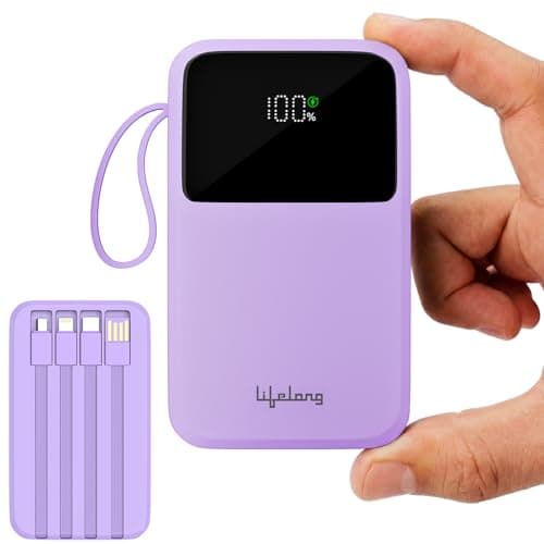Lifelong ZenCharge 20000 mAh 22.5 W Compact Pocket Size Power Bank with 6 Input/Output Port (Purple, Lithium Polymer, Fast Charging, Quick Charge 3.0 ...