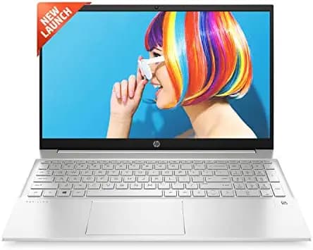 (Renewed) HP Pavilion 15,Ryzen 5-5625U, 16GB RAM/512GB SSD 14 inch(35.6 cm) Laptop, FHD IPS Micro-Edge Display/Radeon Graphics/Backlit Keyboard/Alexa/B&O Audio/MS Office 2021,15-eh2024au, Natural Silver