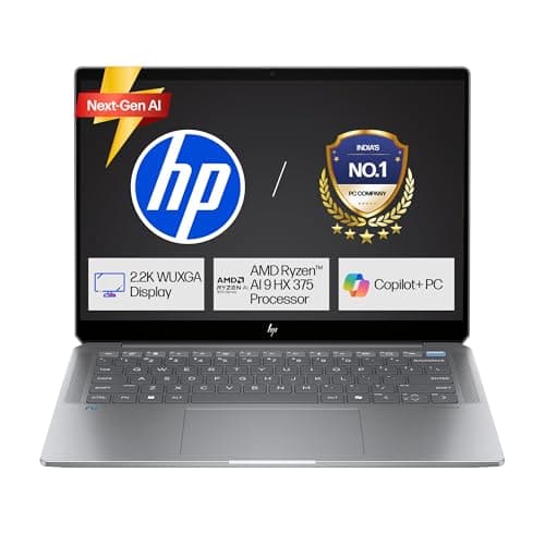 HP OmniBook Ultra AMD Ryzen AI 9 HX 375 Next Gen AI Laptop,(32GB-LPDDR5X Ram,1TB SSD)2.2k Anti Glare 400 Nits, 14''/35.6cm,W11+M365+Office24 with Copi...