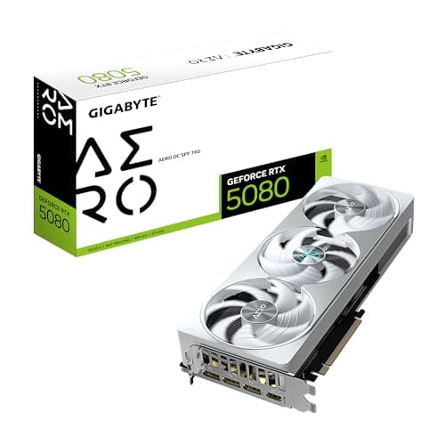 Gigabyte GeForce RTX 5080 AERO OC SFF 16G Graphics Card - 16GB GDDR7, 256 Bit, PCI-E 5.0, 2730MHz Core Clock, 3 x DisplayPort, 1 x HDMI, GV-N5080AERO ...