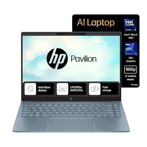 HP Pavilion AI Laptop, Intel Core Ultra 5 125H 12 Tops, (16GB LPDDR5x, 512GB SSD), WQXGA,IPS, 300 nits, 14''(35.6cm),Win 11, M365 Basic(1yr), Office H...