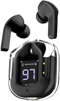 Power Ultrapods TWS Earbud, Bluetooth Earbuds with Display, Transparent Design, 30 Hrs Playtime with Fast Charging, Bluetooth 5.3 + ENC, 13mm HD BASS ...