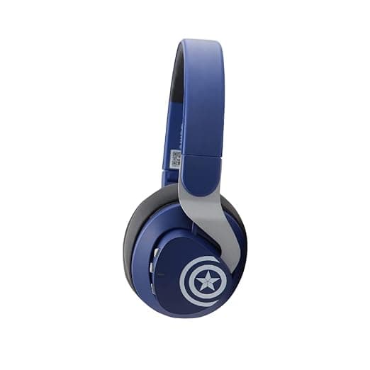 Reconnect Marvel Iron Man Wireless Over Ear Metallic Headphone with Built in mic, Sweat Resistant, Siri/Alexa/GoogleOk Compatible, 8hrs Playtime, Supe