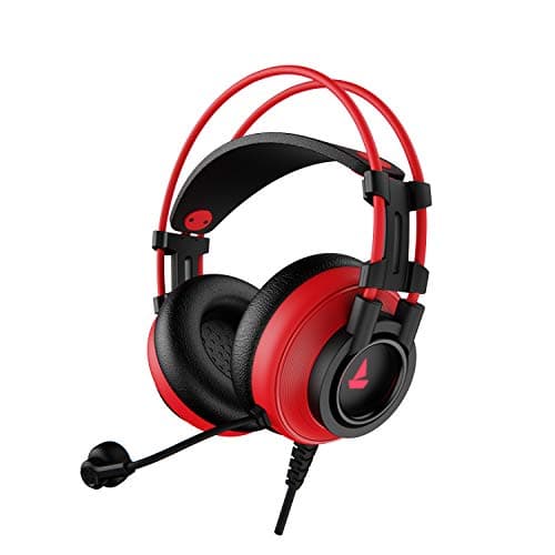 (Renewed) boAt Immortal IM-200 7.1 Channel USB Wired Over Ear Headphones, Gaming Headphone with RGB Breathing LEDs & 50mm Drivers with mic (Raging Red)