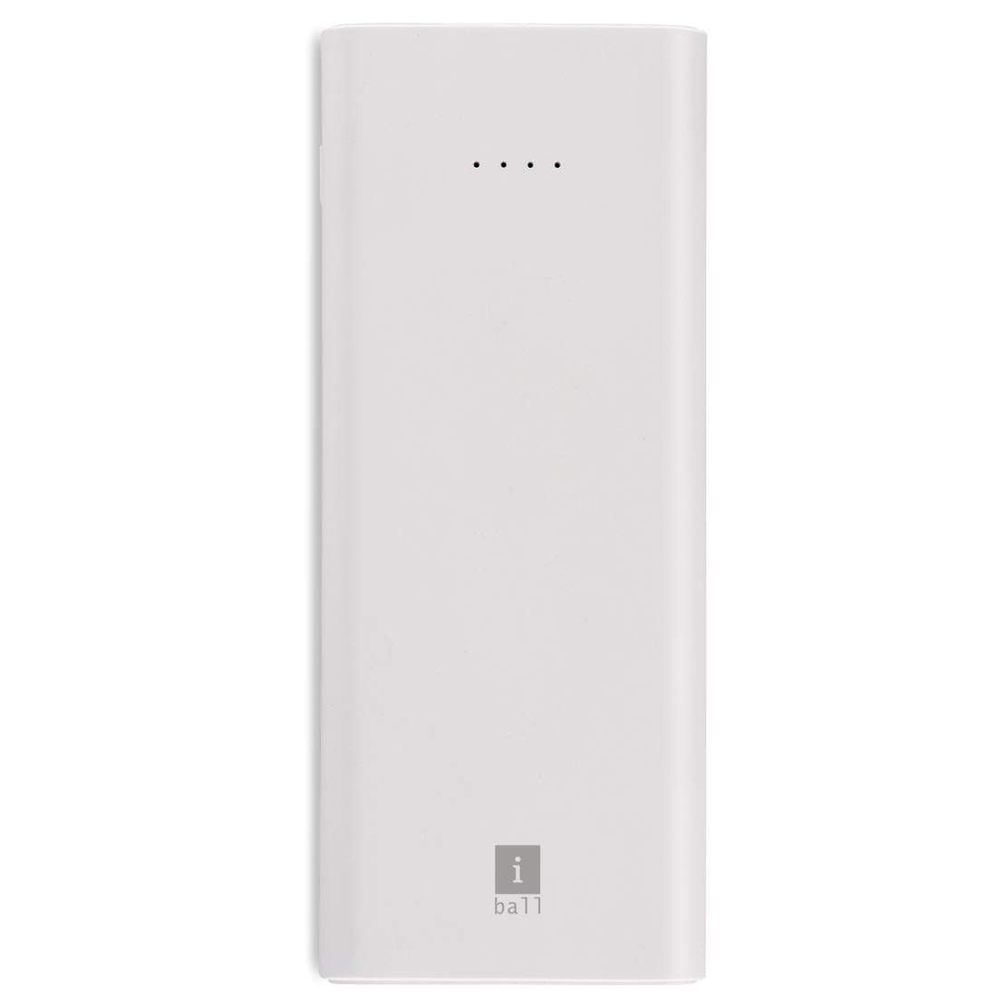 iBall 10000mAh Li-Polymer Slim Design Smart Charge Powerbank – LPS 10000 (White)