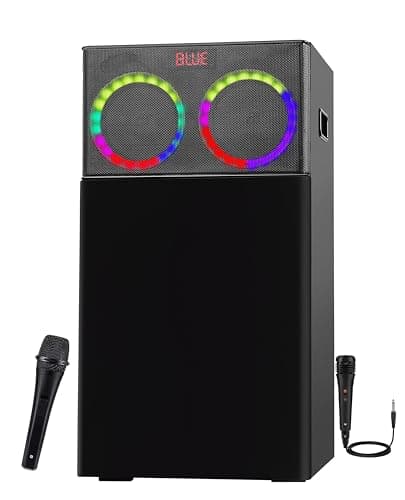 UIC Boombox Powerful 90W Bluetooth Party Box-Karaoke Speaker with Mic with High Bass & Sound with 2 Mics (Wireless & Wired Mic 1 Each) USB,FM,Aux,Smar...