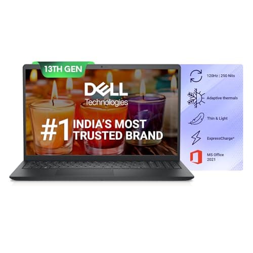 Dell Inspiron 3530 Laptop, Intel Core i3-1305U/8GB/512GB SSD/15.6" (39.62Cms) FHD WVA AG 120Hz 250 nits/Win 11+MSO'21+McAfee 15 Month/Carbon Black/1.62Kgs