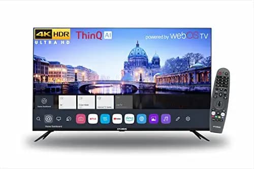 Hyundai 109 cm (43 inches) Frameless Series 4K Ultra HD Smart LED TV UHDHY43WSR4BYI5 (Black)