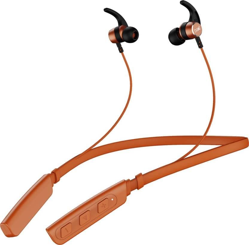 (Renewed) boAt Rockerz 235v2 with ASAP Charge and Upto 8 Hours Playback Bluetooth Headset (Striking Orange in The Ear)
