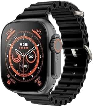 SHOP TRUE Premium S8 1.96 HD Display Ultra Smart Watch with Extra Band and 4G SIM Card, App Store Working, Google Maps, Facebook, YouTube Working, Spo...