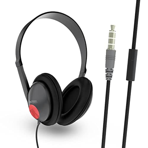 UBON Wired Headphone, GHP-333 Extreme Beats Series, On Ear Wired Headset with High Bass, HD Sound, 40mm Dynamic Driver, Inbuilt Mic for Calling, Compatible with Smartphones, Laptops & Tablets (Black)