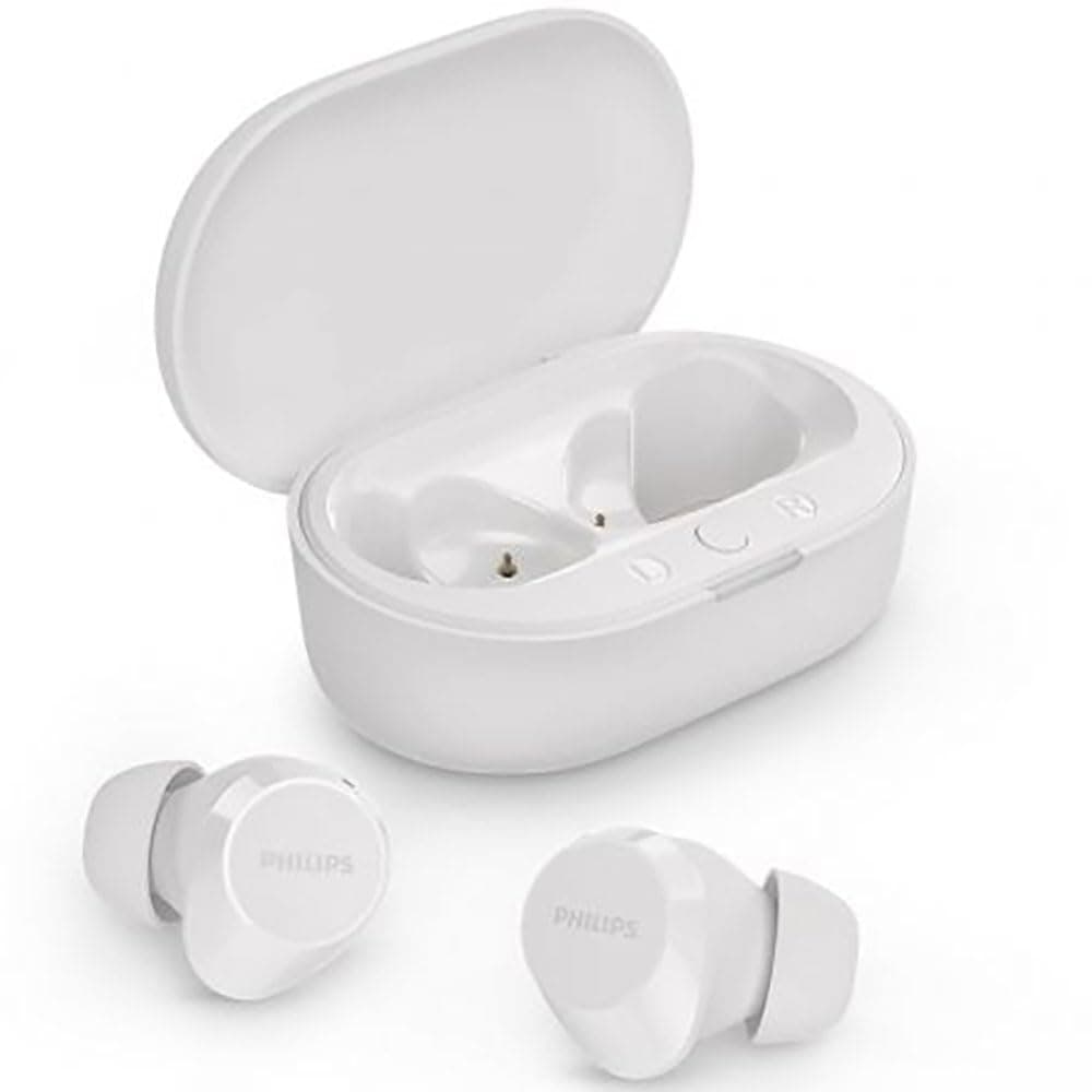 Philips TAT1209WT/00 True Wireless Earbuds, in-Ear Active Noise Cancelling Bluetooth v5.3 Earphones with Mic, 18H Play Time, Shank Shape, IPX4, Touch ...