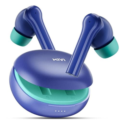 Mivi DuoPods C2 TWS [New Launch], 50 Hrs Playtime, HD Call Clarity with AI-ENC, 13mm Bass Drivers, Low Latency, BT v5.3, Type C Charging, Made in Indi...