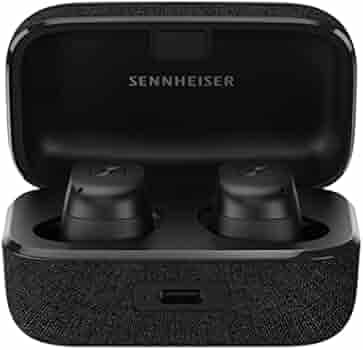 (Renewed) Sennheiser Momentum True Wireless 3 Earbuds Bluetooth in-Ear Headphones for Music & Calls with Adaptive Noise Cancellation (ANC), IPX4, Wireless Charging, 28-Hour Battery Life & Compact Design, Black