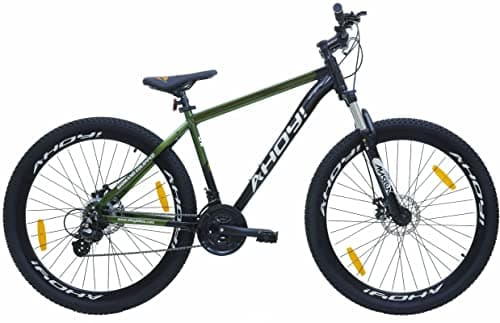 Ahoy! A380 21 Gear Mountain Cycle 29T | MTB Bicycle with Shimano Gear for (12+ Yrs) (5.6+ Height) | Alloy Hardtail Mountain Bicycle for Men & Women (Green)