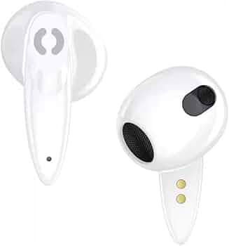 HOPPUP AirDoze H30 Earbuds with Upto 30H Playtime, ENC, Gaming Mode & Made in India Bluetooth Headset (White, True Wireless)
