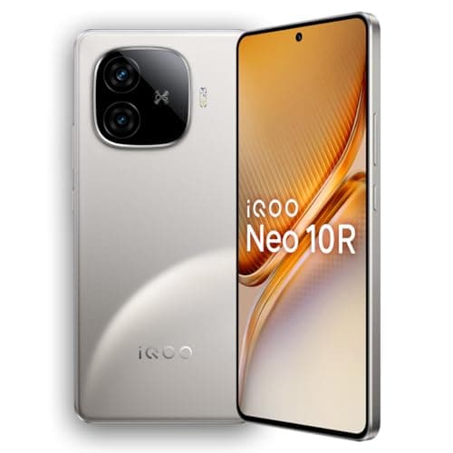 iQOO Neo 10R 5G (Moonknight Titanium, 8GB RAM, 128GB Storage) | Snapdragon 8s Gen 3 Processor | India's Slimmest 6400mAh Battery Smartphone | Segment'...