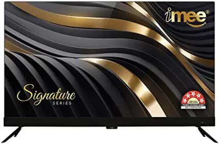 imee - Signature Series 4K UHD Smart Frameless LED TV with Dolby Vision & Voice Command (43 Inch in Size) (Black)