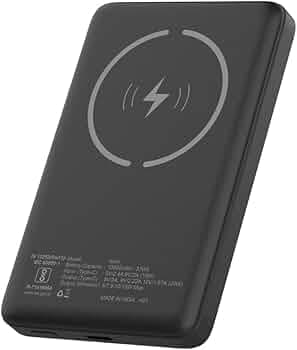 Stuffcool Alum 10000mAh Made in India Aluminium Metallic Magnetic Wireless Powerbank for iPhone 12/13/14/15 Series (Black)