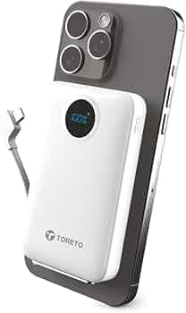 Eon Mag Pro Wireless 10000mAh Power Bank 22.5W Type-C,15W Mag, Mobile Stand,Support Dual Input 18W Fast Charging,PD Charging, Compatible Magsafe - iPh...