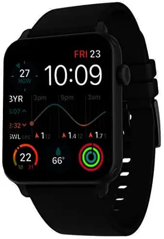 [Newly Launched]Tokdis Vortex MX-2 Pro Bluetooth Calling Smartwatch - 1.80” LCD Display, Multiple Watch Faces, Sleep Monitor, Multiple Sports Modes, Water Resistant (Jet Black Silicon Strap)I