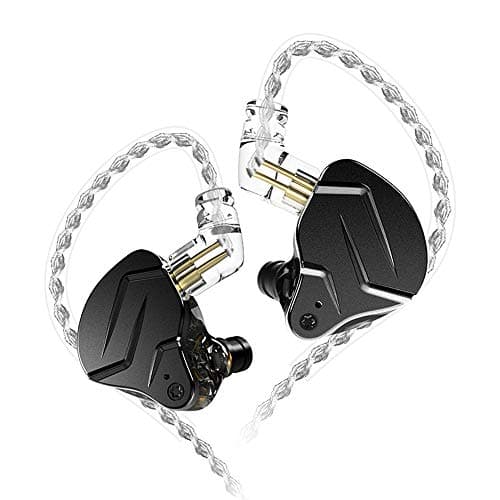 KZ ZSN Pro X in Ear Monitor Earphones Hybrid Dynamic Driver Balanced Armature Earbuds Headphones Dual Driver 1DD 1BA Earphones with Leatherette Case (KZ ZSN PRO X, Black)