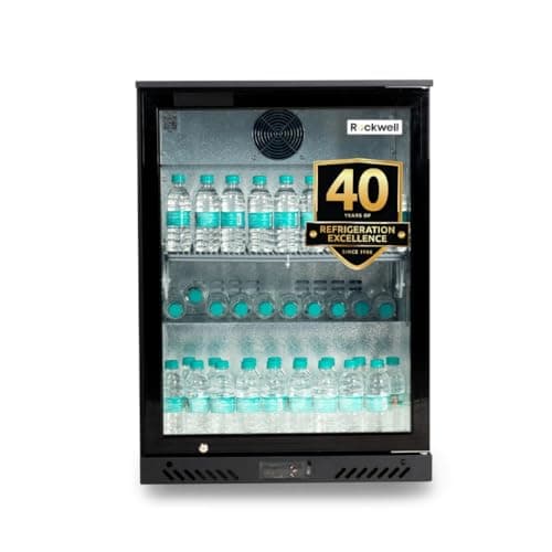 ROCKWELL 130Ltr, Back Bar Cooler, Digital Temperature Display, Heavy Duty Design (BB120C, Black)