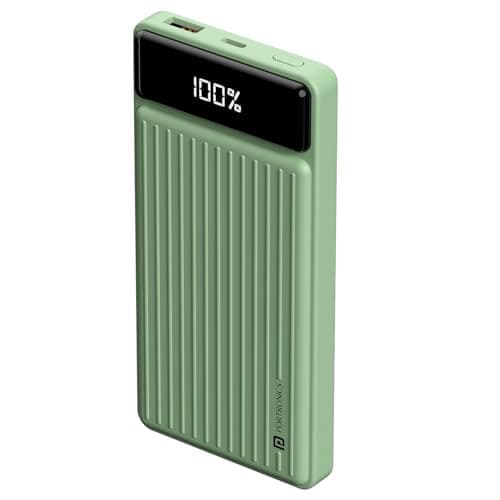 Portronics Luxcell B 10K 10000 mAh 22.5W Fast Charging Power Bank, Ultra Slim Power Bank with Mach USB-A Output, Type C PD Output, Type C Input, Wake ...