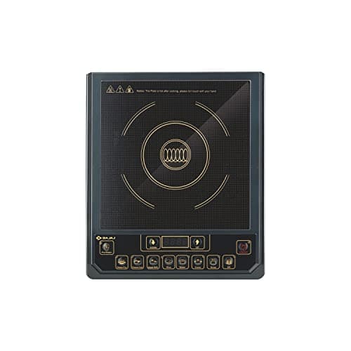 Bajaj Majesty ICX-3 1400W Induction Cooktop with Pan Sensor and Voltage Pro Technology, Black
