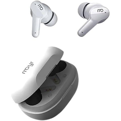 moyr Melodia TWS Wireless Earphones with Portable Charging Box, Supports Upto 64 Hours, Sound, Support AAC/SBC, Enc Noise Cancelling, White
